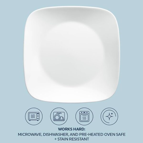 Pure white Dinnerware Plate - Image 4