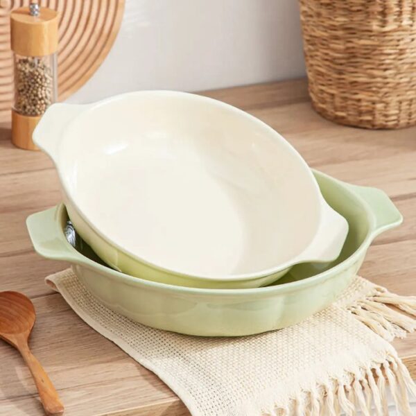 Elegant white ceramic baking dish - Image 3