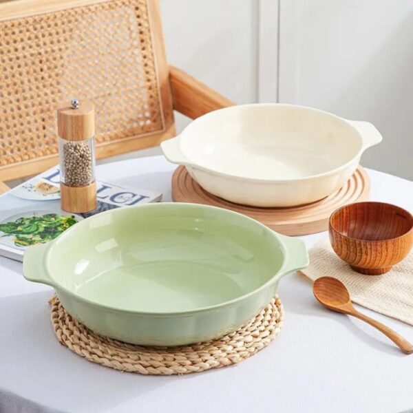 Elegant white ceramic baking dish - Image 2