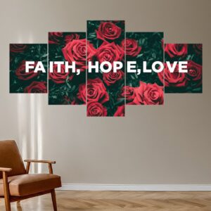 Faith Hope & Love creative wall art
