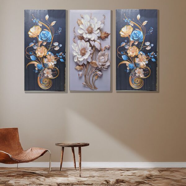 Floral Serenity in Three Panels - Image 4