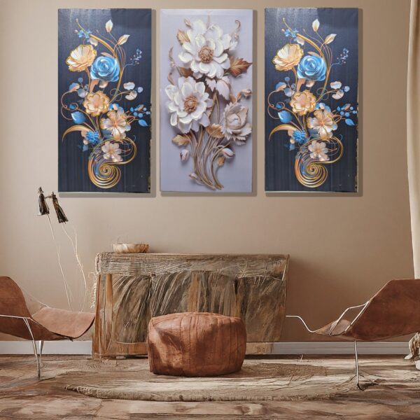 Floral Serenity in Three Panels - Image 5