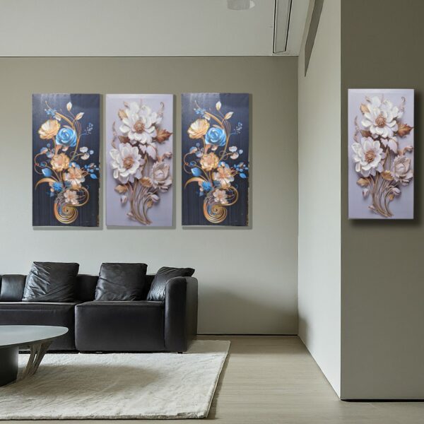 Floral Serenity in Three Panels
