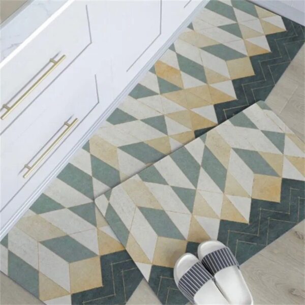 ComfortMat Duo: Two Sets Kitchen Mat with Modern Geometric Design