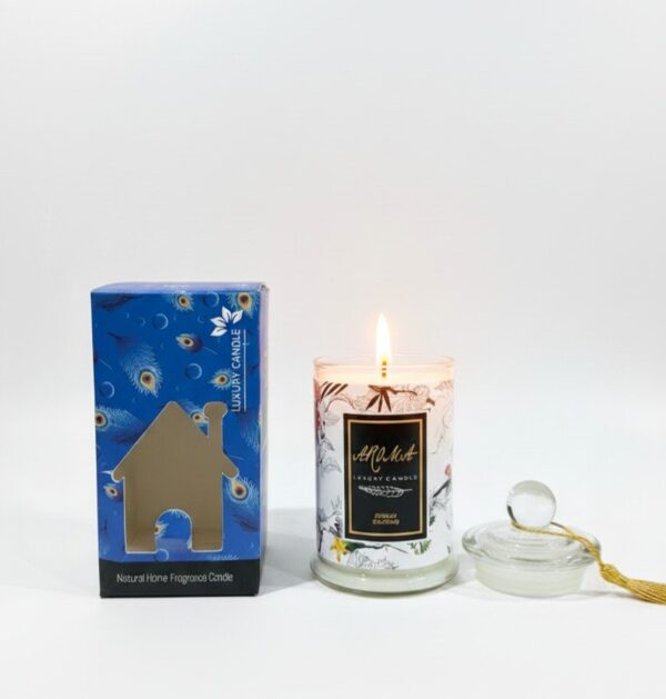 Premium Decorative Glass Jar Candle | Natural Aromatherapy & Home Décor - Image 2