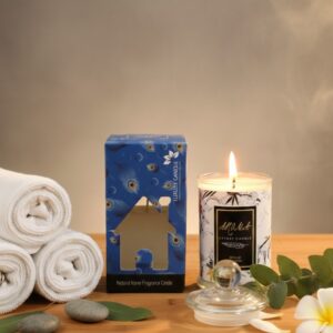 Premium Decorative Glass Jar Candle | Natural Aromatherapy & Home Décor