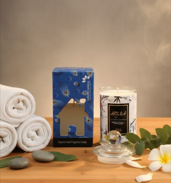 Premium Decorative Glass Jar Candle | Natural Aromatherapy & Home Décor - Image 3