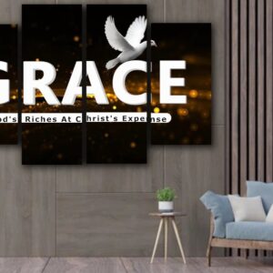 4 Panel Frame Canvas Wall Art Grace Décor