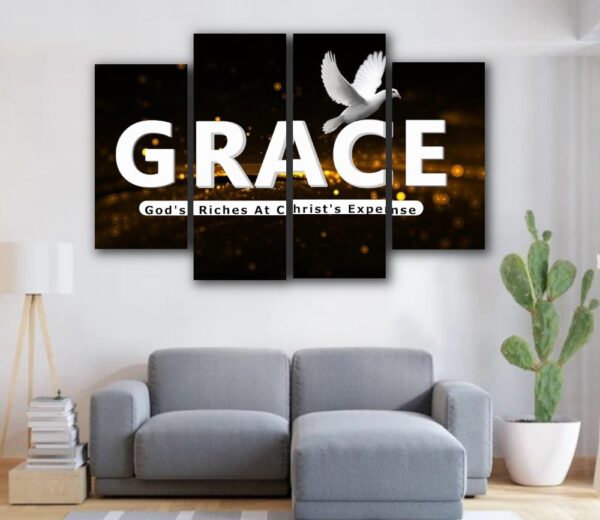 4 Panel Frame Canvas Wall Art Grace Décor - Image 5