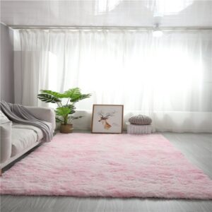 Perfect Pink Fluffy Area Rug