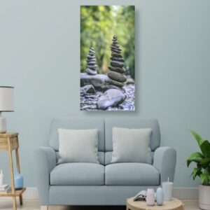 Calm Living Room Framed Canvas Print