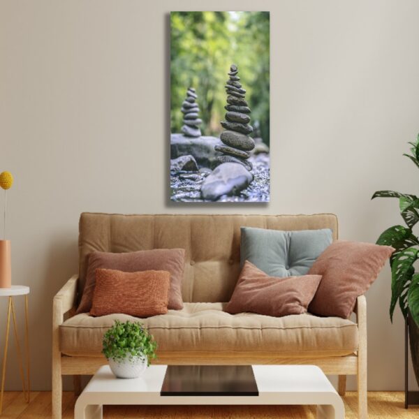 Calm Living Room Framed Canvas Print - Image 3