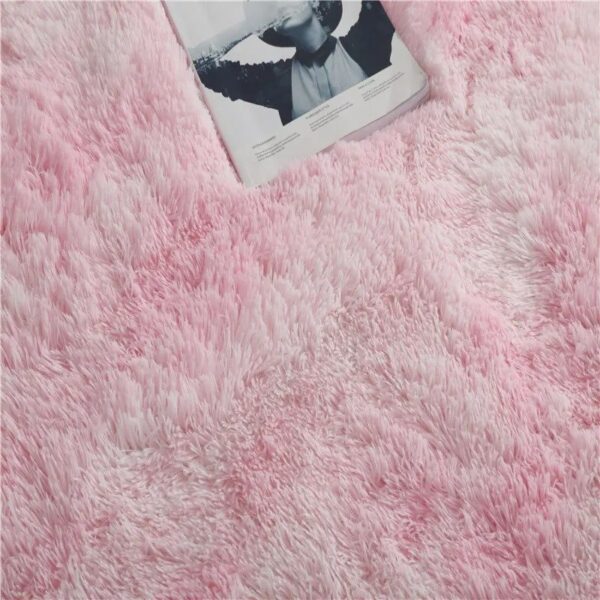 Perfect Pink Fluffy Area Rug - Image 2