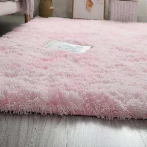 Perfect Pink Fluffy Area Rug - Image 4
