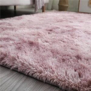 Plush Pink Fur Area Carpet