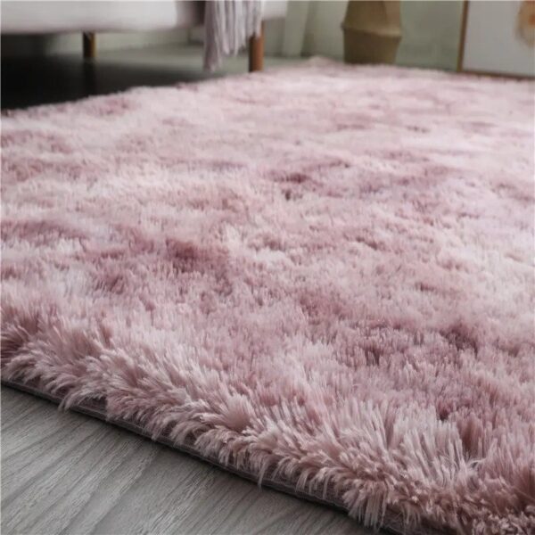 Plush Pink Fur Area Carpet