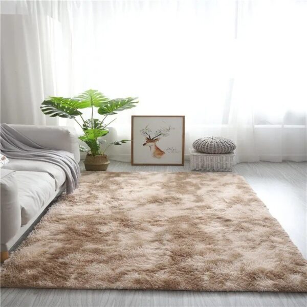 Light Brown Shaggy Area Rug - Image 3