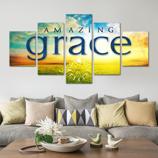 Amazing Grace wall art in HD canvas wooden frames - Image 3