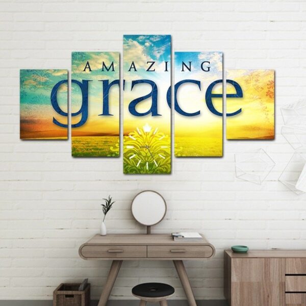 Amazing Grace wall art in HD canvas wooden frames - Image 4