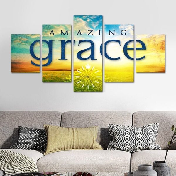 Amazing Grace wall art in HD canvas wooden frames - Image 5