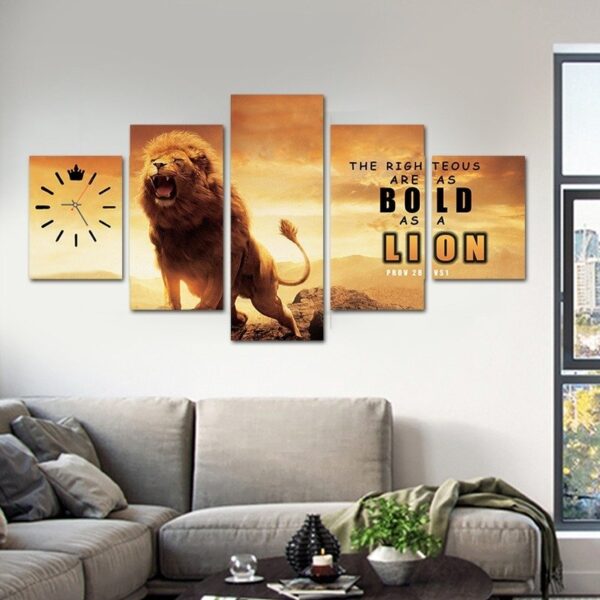 Multi Panel Lion canvas wall art - Image 2