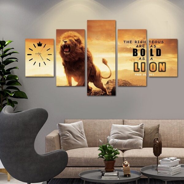 Multi Panel Lion canvas wall art - Image 3