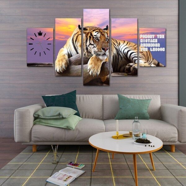 Tiger wall art print on canvas wooden frames - Image 3