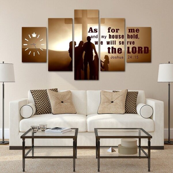 Serve the Lord wall split canvas wooden frames - Image 2