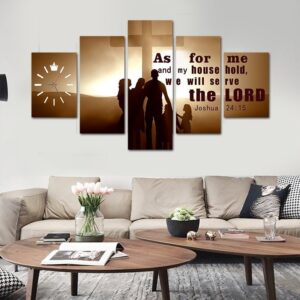 Serve the Lord wall split canvas wooden frames