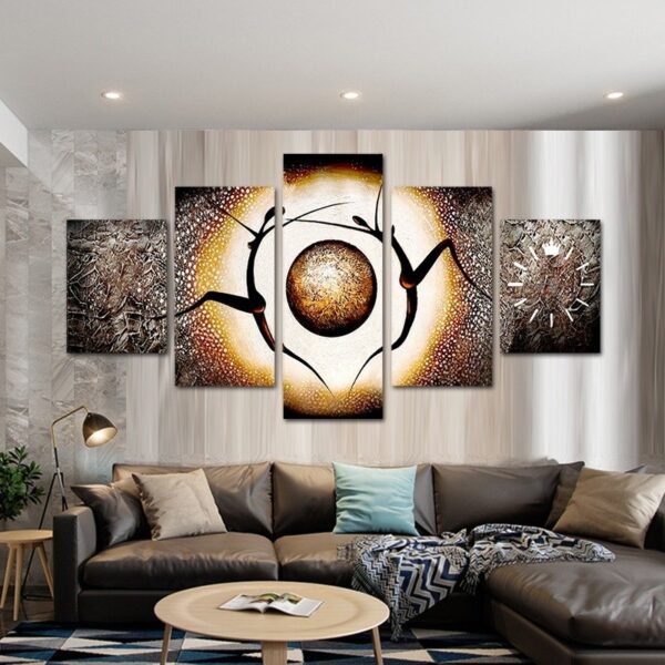 Ancient black wall canvas art - Image 4
