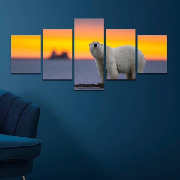 Sunset Bear Canvas Wall Art