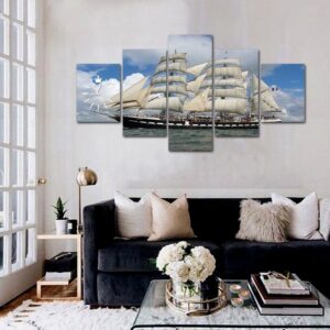 Russian Yacht wall art HD | Split Canvas wooden frames