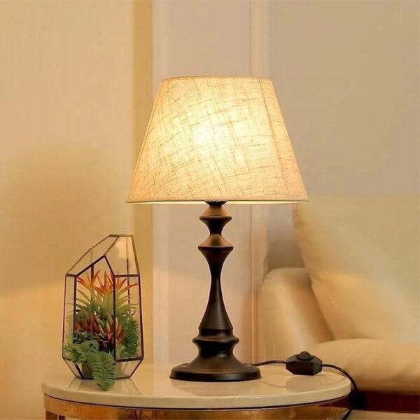 Nightstand Table Lamp - 3 Way Dimmable Bedside Lamps for Living Room