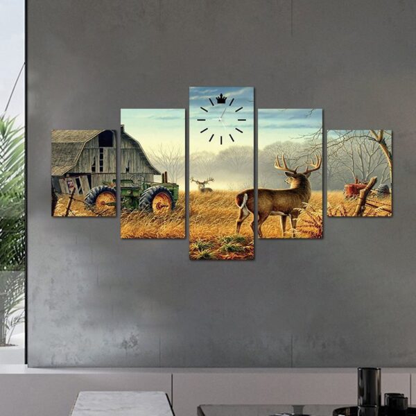 5 pieces wall art of a deer 🦌 Stretched and framed canvas - Image 3