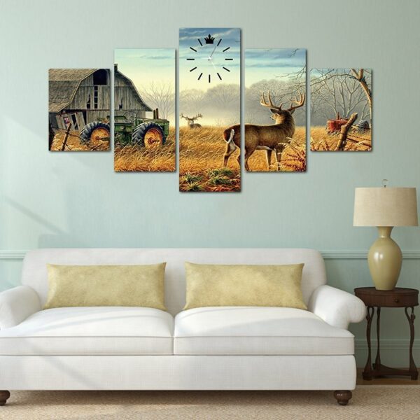 5 pieces wall art of a deer 🦌 Stretched and framed canvas - Image 5