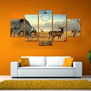 5 pieces wall art of a deer 🦌 Stretched and framed canvas