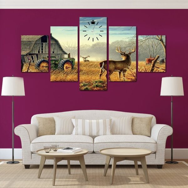 5 pieces wall art of a deer 🦌 Stretched and framed canvas - Image 7