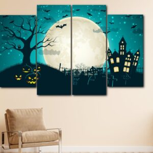 Luxury Halloween Framed Canvas Wall Art