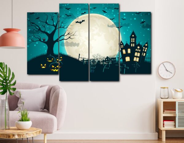Luxury Halloween Framed Canvas Wall Art - Image 3